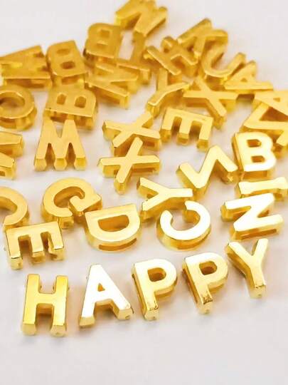 100pcs Acrylic 26 English Alphabet Beads For DIY Bracelet Necklace Jewelry Making Accessories (Random Letters)