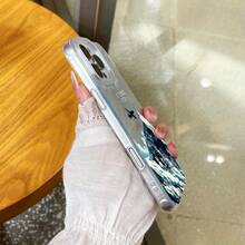 Funda para phone con diseño de montaña nevada. Compatible con phone 16, 16 Pro, 16 Pro Max, 15 Plus, 14, 13, 12 y 11. Nuevo diseño con degradado en forma de glaciar, borde suave, protección integral contra caídas con funda protectora de silicona - Blanco - Ver 5