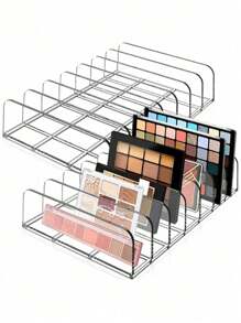2pcs/1pc Eyeshadow Palette Organizer, Cosmetic Storage Box, Makeup Holder Display Stand, Suitable For Vanity, Bathroom Counter, Cabinet, Photography Props,Organizers,Drawer Divider,Organisation,Perfume