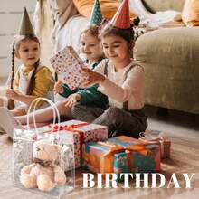 20pcs Transparent PVC Handbag, Holiday Birthday Candy Flower Petal Gift Bag, PVC Jelly Cosmetic Handbag, Holiday Party Handbag, Holiday Gift Bag, Reusable Transparent Handbag, Small Business Supplies, Best Value Items, Shopping Bag, Party Bag, Wedding Birthday Party Gift Bag, Handmade Handbag, Party Favors, Cheapest Items Available - Clear - View 9