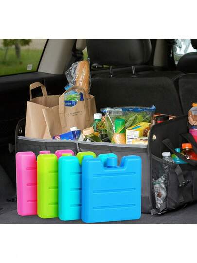 1/2 piezas Paquetes de hielo reutilizables para congelador, sustituto de cubitos de hielo, bandeja de hielo, cubo de hielo, bloques de congelador, bolsa refrigeradora, adecuado para lonchera, campamento, viaje, picnic, trabajo, pesca