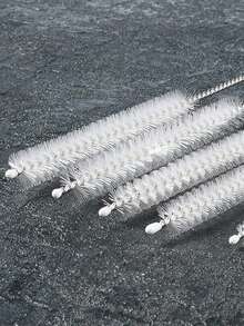 Kit de 10/5/3/1 pieza de cepillos de limpieza para pajitas, cepillos de limpieza de tubo y pajitas de nailon y acero inoxidable con mango largo