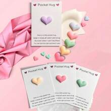 1/6 قطعة، بطاقة تهنئة بقلب ماكرون على شكل قلب، هدية من الراتنج، أعطها لأفضل الأصدقاء - تذكار جميل للأصدقاء الإناث. هدية لفتة حلوة، عناق بطاقة الحب، هدايا عيد الحب الرائعة. تذكاراً للصداقة الأنيقة، مفاجأة سنتيم، يجب أن يكون لديك لأفضل التجمعات الرومانية أو التجمعات