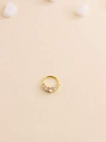 1 件锆石鼻环软骨耳轮耳屏耳环鼻中隔穿孔饰品