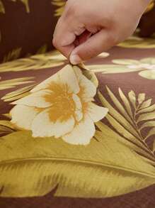 1PC Printed Elastic Living Room Sofa Cover Chaise Longue Modular Sofa Cover - Multicolor - View 9