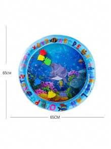 Interactive Water Sensation Cat Game Mat, PVC Mat To Relieve Indoor Cat Boredom, Anti-Splash Cat Kicking Water Toy With Floating Fish Pattern, Can Be Used Directly In Tap Water