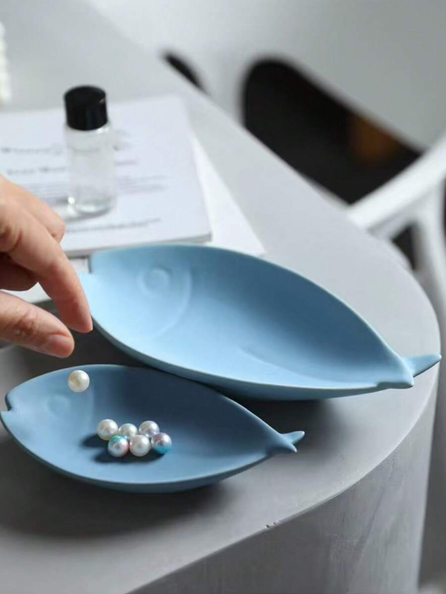 1 Stück Keramik Schmucktablett, Halskette Ohrringe Ausstellungsplatte, Eingangsbereich Schlüsselhalter, Schlafzimmer Schminktisch Dekoration