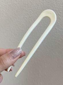 1/4pcs U-Shaped Hair Fork Fashion Tortoiseshell Acetate Hairpin Geometric Design Headwear Hair Sticks For Women & Girls (Slight Scratches On Plastic Products Are Normal), Bun Extension, Hair Bun Maker, Bun Hair Piece, Hair Styling Pins, Pins For Hair, Claw Clips, Bobby Pins