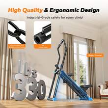 MERACH New Version Vertical Climber Machine For Full-Body Workout Equipment, Stair Stepper For Home Gym Exercise, Compact Folding Cardio Exercise Climber With Extended Step Range, Adjustable Handlebar & Pedals - màu đen - Xem 6