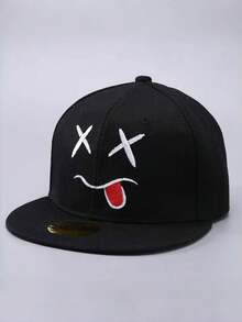 A Spring And Autumn Style Unisex - Back To School Season - Embroidery - Funny Expressions - Sun Protection Sun Hat - Hip Hop Baseball Cap Suitable For Parties - Street Hip Hop - Outdoor Travel - Travel And Vacation Use