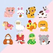 10/12/16pcs Refrigerator Magnets, Room Decor Stickers. Rubber Soft Magnetic Fridge Magnets, Material: PVC Soft Rubber, Size: Approx. 4.5-5CM, Features: 3D Stereoscopic, Long-Lasting, Non-Fading, Applicable For Posting Notes, Memos, Photos, Decorating Refrigerators, Early Education Stickers, Etc. - Multicolor - View 14