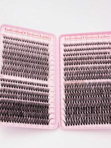 640PCS D Curl Clusters False Individual Lash Eyelashes Extensions 10-16mm Lash Mix, Large-Capacity Cluster Fake Eyelashes 10D 20D Mixed Style Segment Lash Book, D Curling Lash Eyelashes Extension, Volume Lashes Eyelash Extensions Wispy For Self Application At Home Daily Wear, Easy To Use Lash Clusters, Eyelash Clusters, Individual Eyelashes, Lashes, Fake Lashes - D - View 5