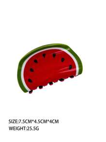 1pc Korean Fruit Series Large Hair Claw Clip, Acrylic Cute Ponytail Claw Hair Clip Accessories Suitable For Daily Travel, Gatherings, Beach Parties, And Wearing During Summer, Autumn, And Back To School Seasons Holiday Essential