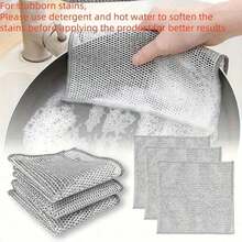 10/20 Pack Microfiber Wire Cleaning Pads - Double-Sided Reusable Kitchen Soap Washing Pads For Scratch-Free Dishwashing, Cutlery And Cookware Cleaning