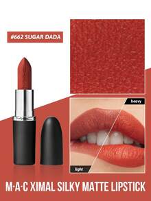 MAC Ximal Silky Matte Lipstick 662 SUGAR DADA, Long-Lasting Color, Luxurious Smooth Nourishing Texture, Moisturizing Soft Formula, Rich Pigment, Ideal Choice For Makeup Lovers, Perfect For Work, Casual, Formal Occasions And Celebrations. - 662 SUGAR DADA - View 7