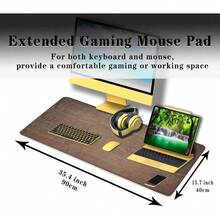 Floral Pattern Office Desk Pad Jumbo Mouse Pad Gaming Mousepad With Non - Slip Rubber Base Waterproof And Stitched Edges For Game And Office