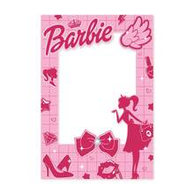 Mattel 1PC Barbie Officially Licensed Princess Doll Theme Barbie Box For Photoshoot Photo Booth Props Birthday Party Decorations Hot Pink Backdrop Birthday Photo Booth Box Party Supplies