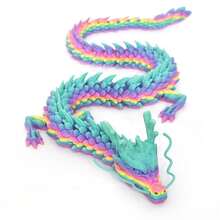 Duży, drukowany w 3D model smoka o wymiarach 60 cm/23,6 cala, dekoracja w kształcie latającego smoka, ozdoba na biurko, prezent na Boże Narodzenie, Halloween, Święto Dziękczynienia, Walentynki, Wielkanoc