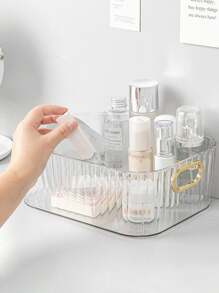 1-3 件透明亚克力收纳盒，豪华桌面收纳盒，适用于化妆品、彩妆、护肤品、零食和家庭必需品，多用途透明收纳盒，适用于浴室、厨房和卧室