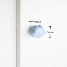 Tiradores de muebles con diseños de estrellas, nubes y lunas en cerámica para habitaciones infantiles, manijas de armarios y cajones con dibujos animados