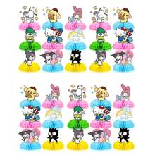 Sanrio قطعة واحدة من ديكور قرص العسل الجميل لحفلة عيد الميلاد على شكل قرطاطون، حامل عرض قرص عسل هالو كيتي