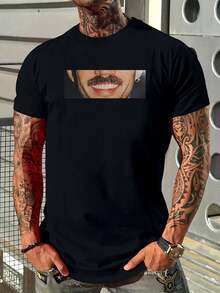 180g Pure Cotton Dom Dolla Shirt  Dom Dolla Merch   Rave Clothes  Rave Shirt  House Music Shirt  EDM Shirt  Festival Outfit  John Summit  Unisex Top For Everyday Wear Fashion Comfortable Streetwear Versatile Summer Breathable Print Round Neck Short Sleeve For Women Casual Designer Clothes Stretched Soft Stylish - Black - View 2