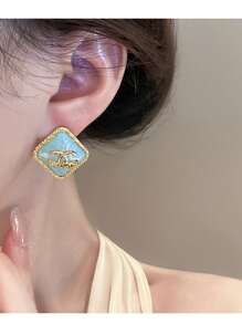 1 par de pendientes únicos de temperamento Unique Asymmetrical - Joyería de declaración de alta calidad para mujeres