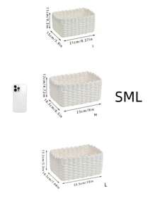 Handgeflochtenes Aufbewahrungskorb Set mit 1 oder 3 Stücke, Papierseile Material Aufbewahrungskorb, für Heim-Organisation und Lagerung, geeignet für Wohnzimmer, Schlafzimmer, Küchenschrank und Büro, Heim-Dekoration, Landhausstil-Dekoration (Klein + Mittel + Groß), Regalkörbe
