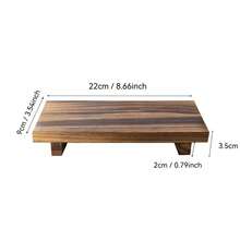 1 khay đựng đồ phòng tắm nhỏ, chân đế bằng gỗ, đồ trang trí phong cách cổ điển, khay trang trí bằng gỗ - nhỏ, tiết kiệm không gian cho phòng tắm, nhà bếp và đồ mỹ phẩm, khay đen, khay trắng, khay gỗ nâu - Nhiều màu - Xem 13