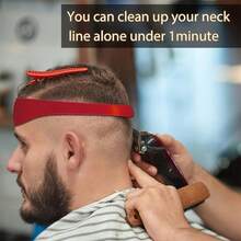 Men's Red Silicone Haircut Guide - Flexible, Bendable Haircut Guide Suitable For DIY Home And Travel Use, Soft Grip Hair Styling Tool - Multicolor - View 6