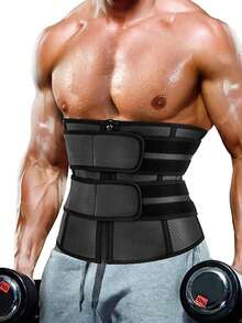 1pc Men's Waist Trainer Trimmer Corset Abdominal Binder Neoprene Sports Waist Belt, Sweat Waist Trainer Wrap For Men, Unisex Waist Trainer Sports Belt - 1PCS - View 7