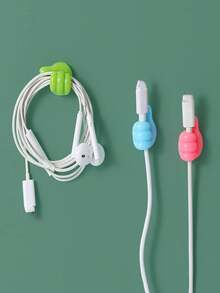SHEINfinds 10pcs Thumb-Up Design Random Color Storage Holder,  Thumb Hook  Organizer Adapter Keeper  Holder Lanyard Accessories Organizing Wiring Clip  Securing Cord Storage USB Data  Cord Loop - Multicolor - View 10