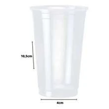 Copo Descartável 300ml Chopp Pp Liso C/ 200 Unidades - Transparente - Visão 3