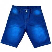 Kit 3 Men's Bermuda Jeans Mustache Dark Black Premium Various Washes With Elastane - 深色水洗藍 - 查看 4