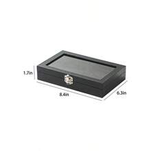 Ring Organizer Box For Jewelry, Rings Cuffls Storage Case, Small Jewelry Box For Travel, Pretty Gifts For Girls, Black(30 Slots) - 空白框 - 查看 6