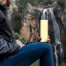 1pc20oz Insulated-Cold Coffee Cup, Juice Drink Cup With Straw And Lid, Sealed And Leak-Proof, Large Capacity Design, Very Suitable For Home, Outdoor, Gift Giving, Perfect Gift For Christmas, The First Choice For Family And Friends.