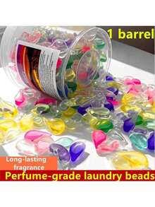 1 Bucket/3D Laundry Detergent Pods [More Convenient Than Laundry Powder!] 3-In-1 Long Lasting Fragrance, Stain Removal Laundry Detergent Balls - Multicolor - View 4