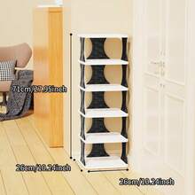 8-Tier Stackable Plastic Shoe Rack, Space-Saving Shoe Organizer For Living Room, Polypropylene Shoe Storage Shelf, No-Tool Assembly, Floor Standing, Home Dorm Shoe Tower - Use Without Electricity,  Material