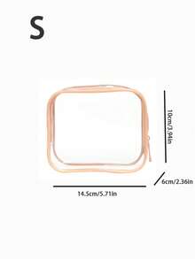透明洗漱包便携式旅行化妆包带拉链收纳包化妆旅行包化妆刷包洗漱包透明化妆包采用 PVC 材料制成的旅行洗漱包男女半透明防水旅行化妆包旅行洗漱用品收纳包 - 彩色 - 查看 16