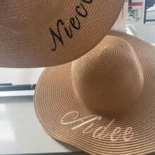 1pc Customized Embroidered Breathable Sun Hat/Visor Hat, Suitable For Outdoor Activities, Fitness, Travel, Bachelorette Party, Bridesmaid Beach Hat, Mother's Day Gift - Multicolor - View 8