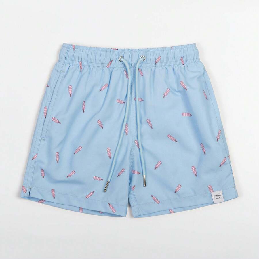 Apres Life Kids Twister Blue Swimshorts - Blue - View 1
