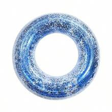 1 件充气闪光花游泳圈，蓝色/紫色/黄色，泳池玩具，泳池配件，泳池浮圈，游泳池，泳池充气，泳池派对 - 彩色 - 查看 11