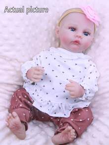 逼真重生婴儿娃娃，全乙烯基身体，18 英寸，栩栩如生，看起来像真实新生婴儿娃娃，解剖学上正确的玩具