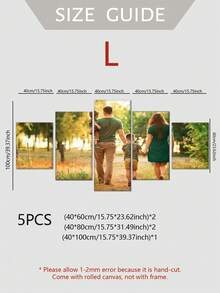 Bộ 5 tranh canvas không khung cá nhân hóa, món quà hoàn hảo cho gia đình và bạn bè, hoặc để trang trí tường nhân dịp Lễ Tình nhân. - Nhiều màu - Xem 4