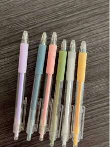 1pc Art Utility Knife PenPush Style Art Knife Set For Sticker Album, Cutting Tool, Utility Knife, Lettering Knife, Student Diy Arts And Crafts Supplies(Notice: Pen Knife Can Not Replace A Knife, Belongs To The Stationery Supplies,Not Sharp)(Random Color),For School Supplies,Back To School