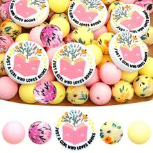 25pcs 15mm Round Silicone Beads, DIY Craft Materials - Teacher's Day And Back To School Gift Set, Suitable For Pens, Necklaces, Key Chains, Birthday, Holiday, Father's Day, Mother's Day Gifts - Campus Series - View 19