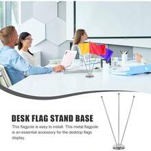 Mini Flag Holder 3 Hole Desk Flag Base Office Flag Pole Mini Stick Flag Stand For Home Office Meeting Party Supplies Table Decorations Car Mount