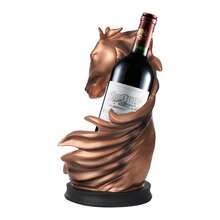 Eatssode Portabotellas de vino, botellero de mesa, estatua de caballo, ideal como bodega de vinos para el hogar, cocina, almacenamiento decorativo, soporte para vino para sala de estar, cocina y bar.