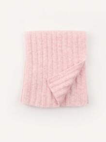 1pc Women's Solid Color Wool Blend Simple & Fashionable Lightweight Scarf/Shawl, Autumn/Winter