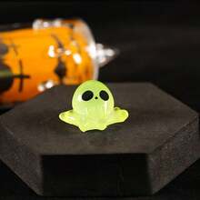 10pcs/20pcs Miniature Glow-In-The-Dark Halloween Decorative Cute Ghost, Demon, Pumpkin Resin Accessories, DIY Ornaments